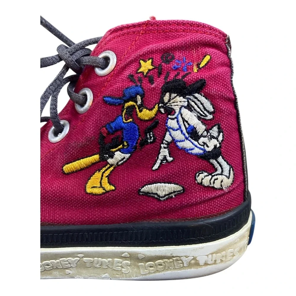 Retro Keds‎ Looney Tunes WB High-Top Baseball Canvas Sneaker 90's VINTAGE Sz 9